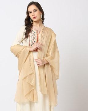 women foil spray dupatta