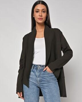 women front-open cotton cardigan