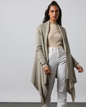 women front-open longline cardigan