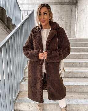 women front-open regular fit trench coat
