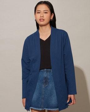 women front-open relaxed fit jacket