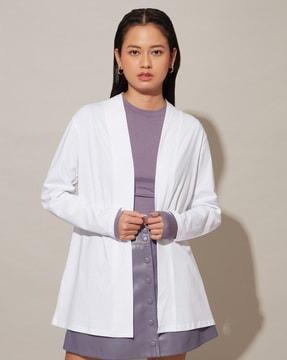 women front-open relaxed fit jacket