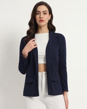women front-open slim fit blazer