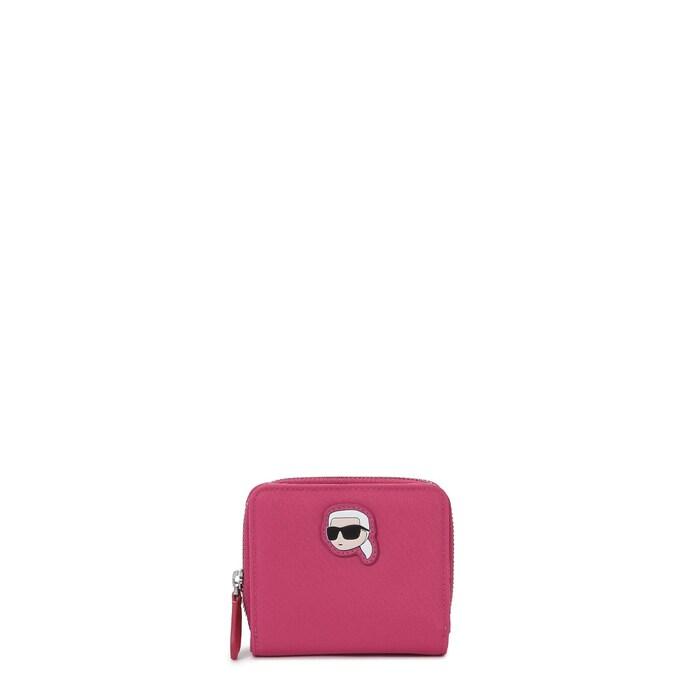 women fuchsia k-ikonik nylon zip wallet