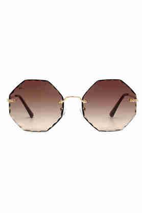 women full rim non-polarized round sunglasses 7636 c1 58 s with case
