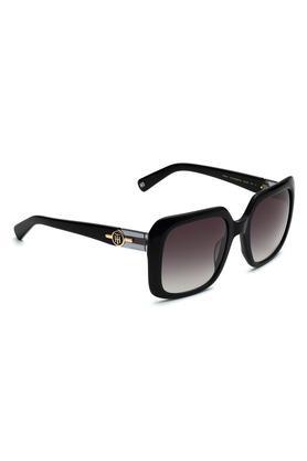 women full rim non-polarized square sunglasses - 2610 c1 blkgdgr 52 s with case