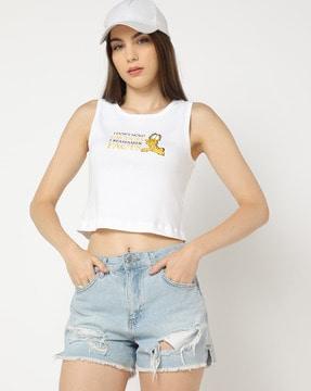 women garfield print relaxed fit t-shirt