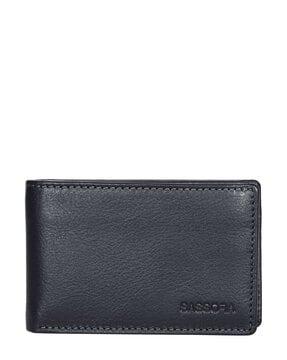 women genuine leather tri-fold wallet