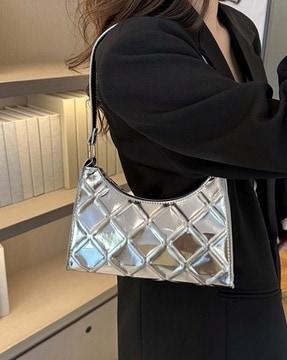 women geometric pattern shoulder bag