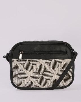 women geometric pattern sling bag