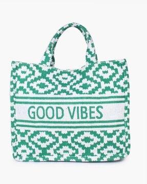 women geometric pattern tote bag