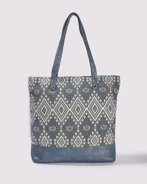 women geometric pattern tote bag