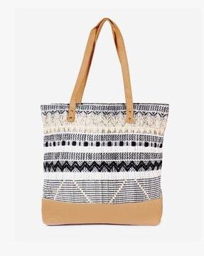 women geometric pattern tote bag