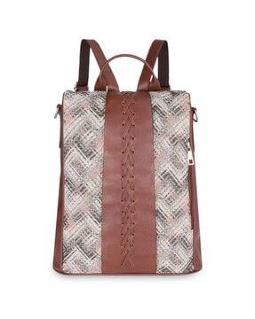 women geometric print everyday backpack