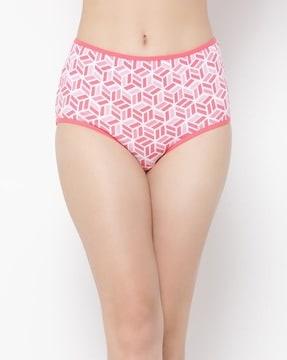 women geometric print hipster panties