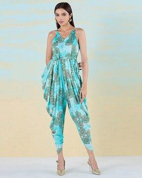 women geometric print jumpsuit