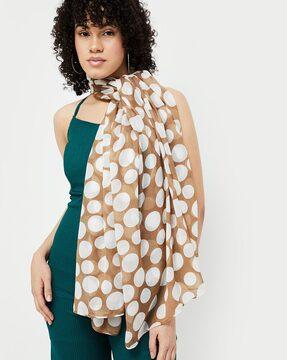 women geometric print stole