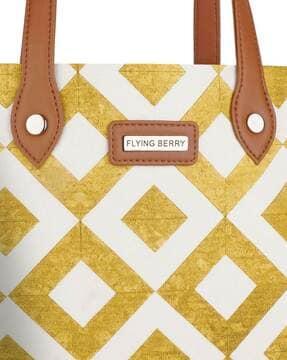 women geometric print tote bag
