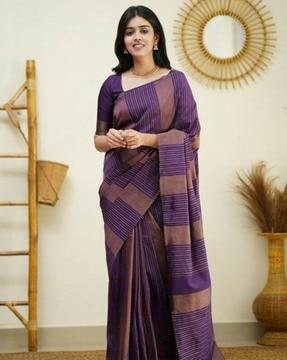 women geometric woven saree