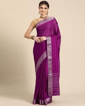 women georgette saree with contrast border