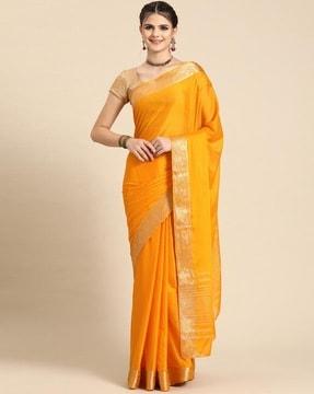 women georgette saree with contrast border