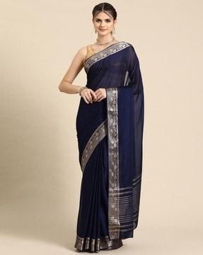 women georgette saree with contrast border