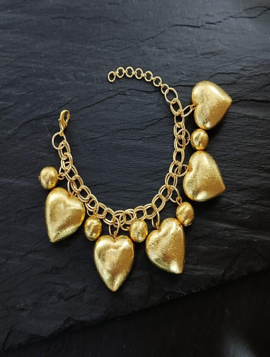 women gold gold tone brass cuffs &amp; bracelet