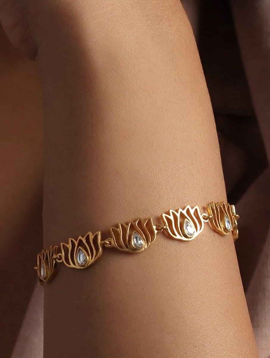 women gold gold tone silver cuffs &amp; bracelet