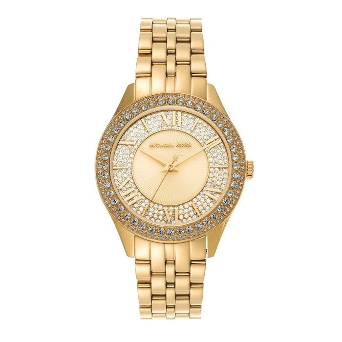 women gold harlowe analog quartz watch