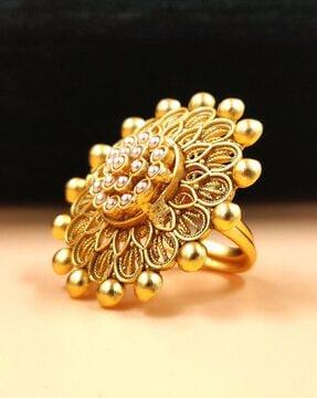 women gold-plated adjustable ring