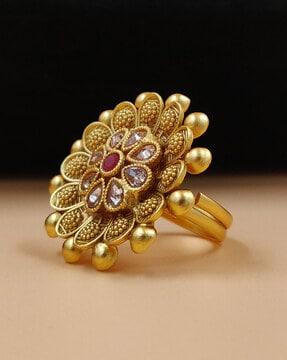women gold-plated adjustable ring