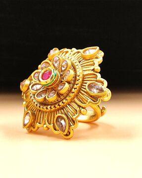 women gold-plated adjustable ring