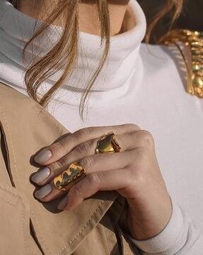 women gold-plated combination rings