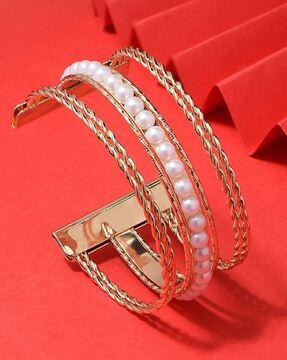 women gold-plated cuff bracelet