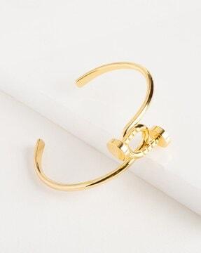 women gold-plated cuff bracelet