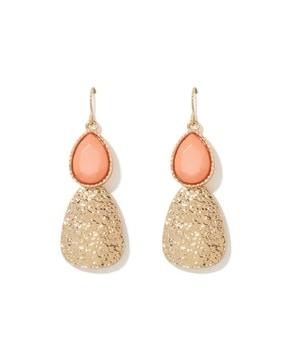 women gold-plated drop earrings