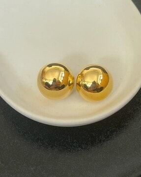 women gold-plated stud earrings