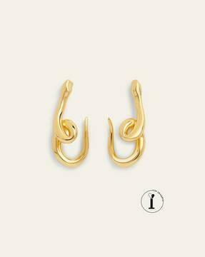 women gold-plated stud earrings