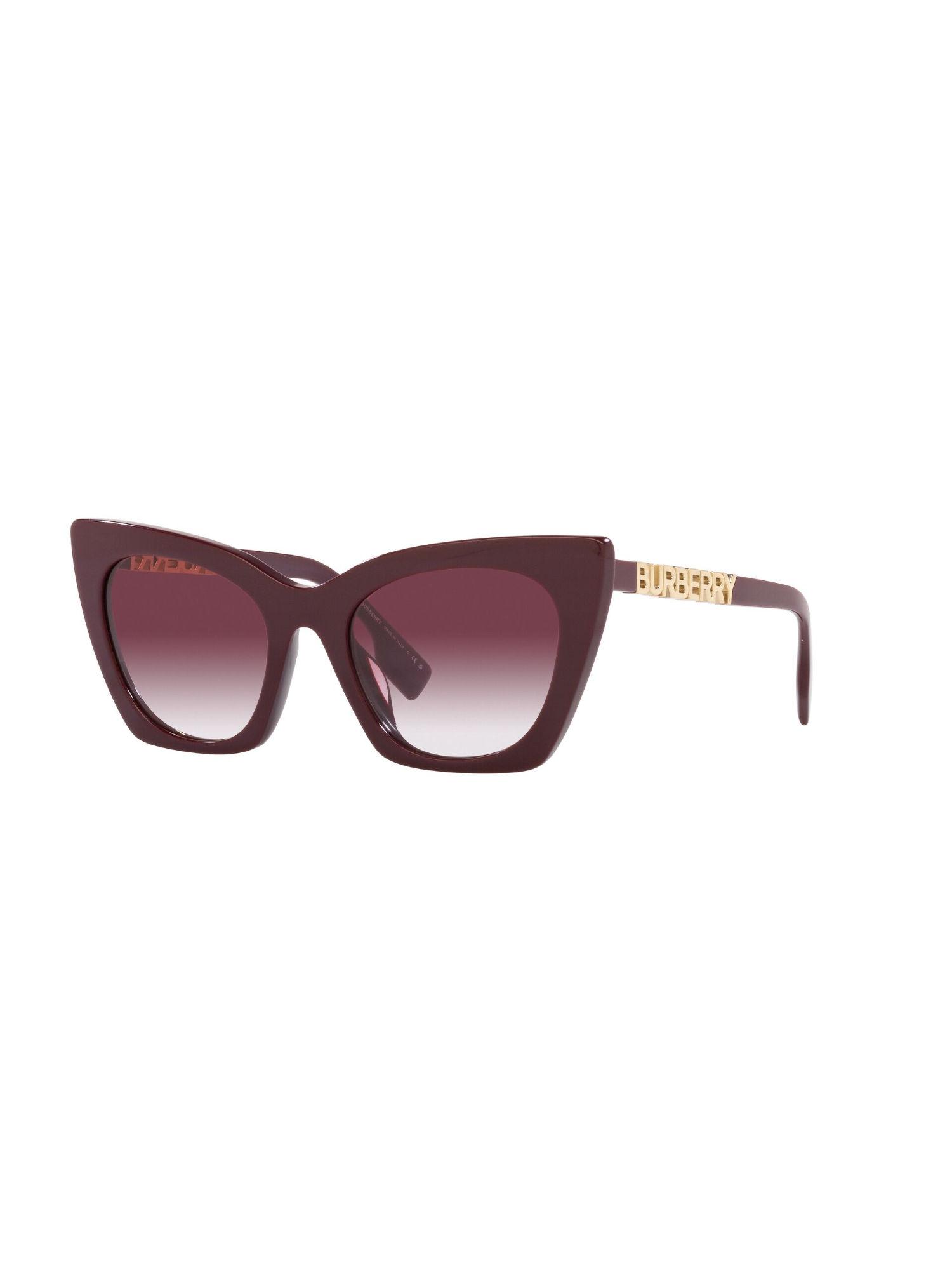 women gradient maroon lens cat eye sunglasses - 0be4372u39798h52