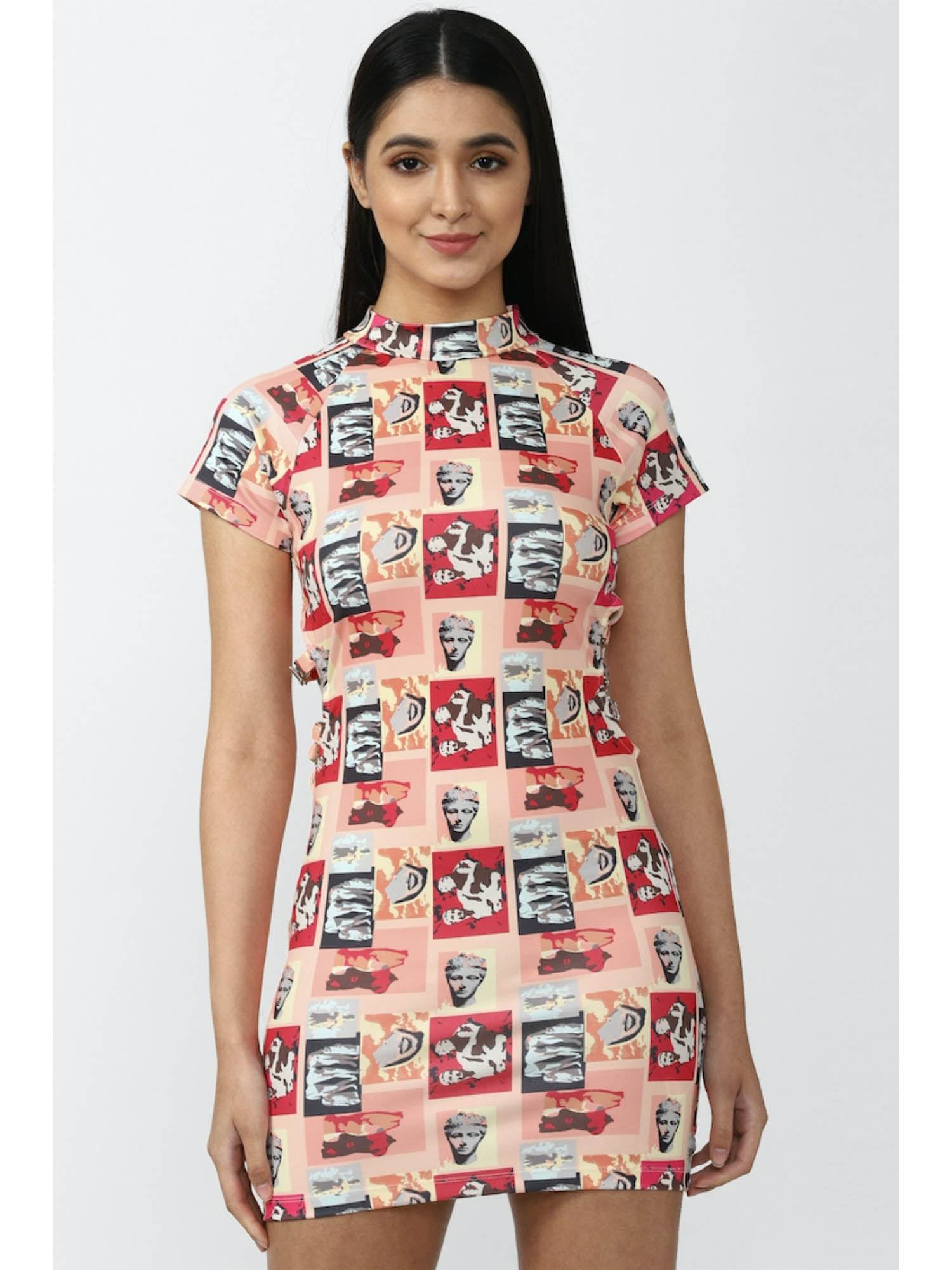 women graphic multi dress