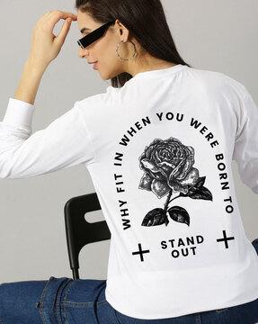 women graphic print crew-neck t-shirt