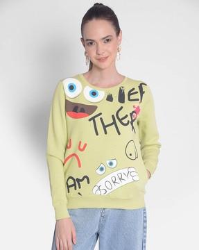 women graphic print extra slim fit sweatshirt