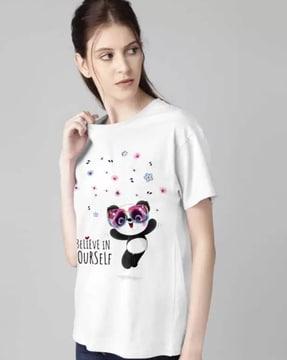 women graphic print oversized fit t-shirt