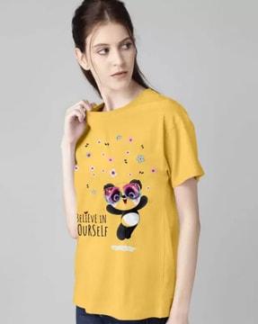 women graphic print oversized fit t-shirt