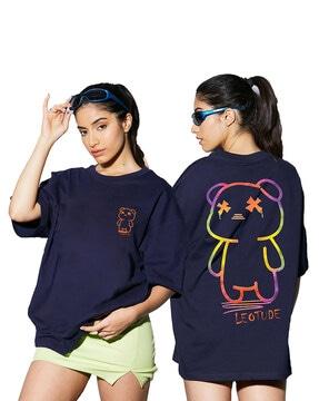 women graphic print oversized fit t-shirt