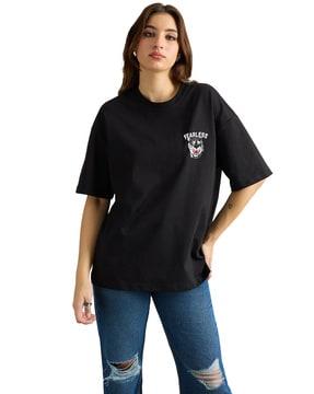 women graphic print oversized fit t-shirt