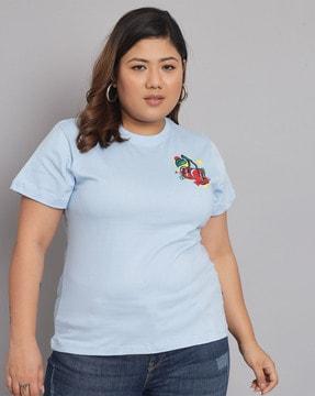 women graphic print plus size t-shirt