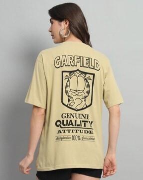 women graphic print regular fit crew-neck t-shirt