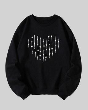 women graphic print regular fit sweatshirt