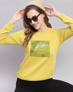 women graphic print regular fit sweatshirt